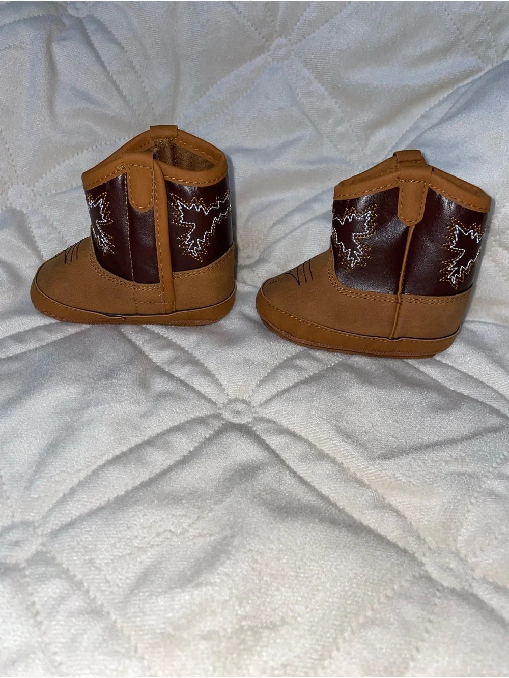 Kids Brown Cowboy Boot Style Shoes